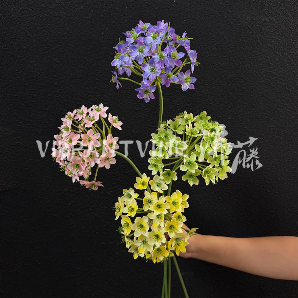 Agapanthus artificial flower wedding decoration flower arrangement floral ornaments living room bedroom soft decoration landscaping atmosphere fake flower bouquet