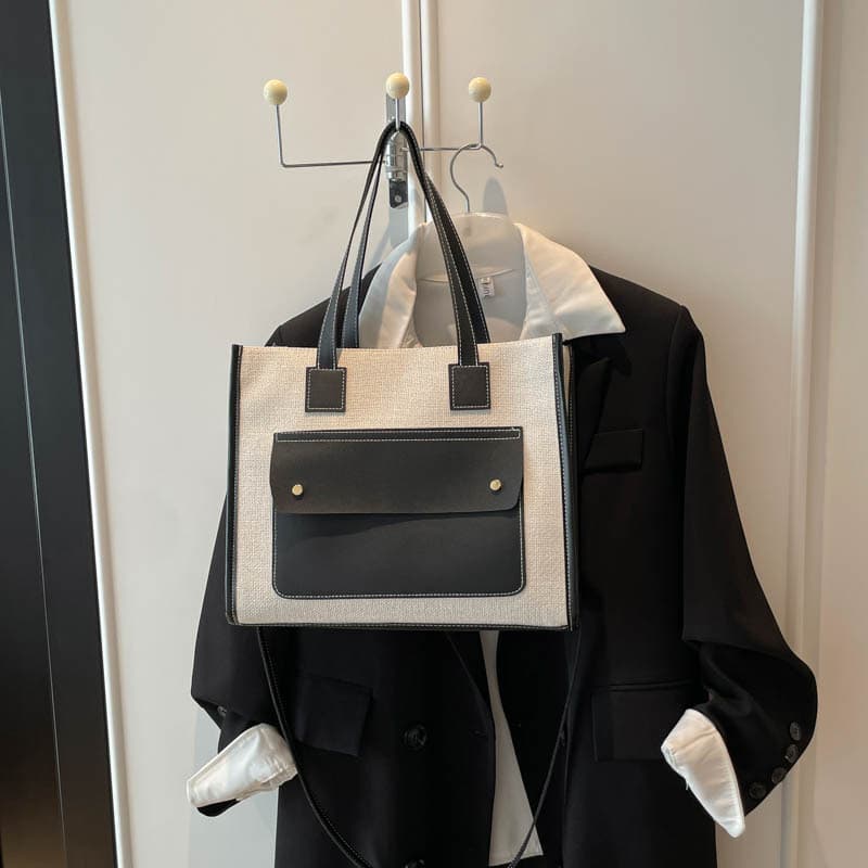 Cross-border large-capacity bag for women 2026 summer new versatile fashionable shoulder trend commuting retro casual tote bag