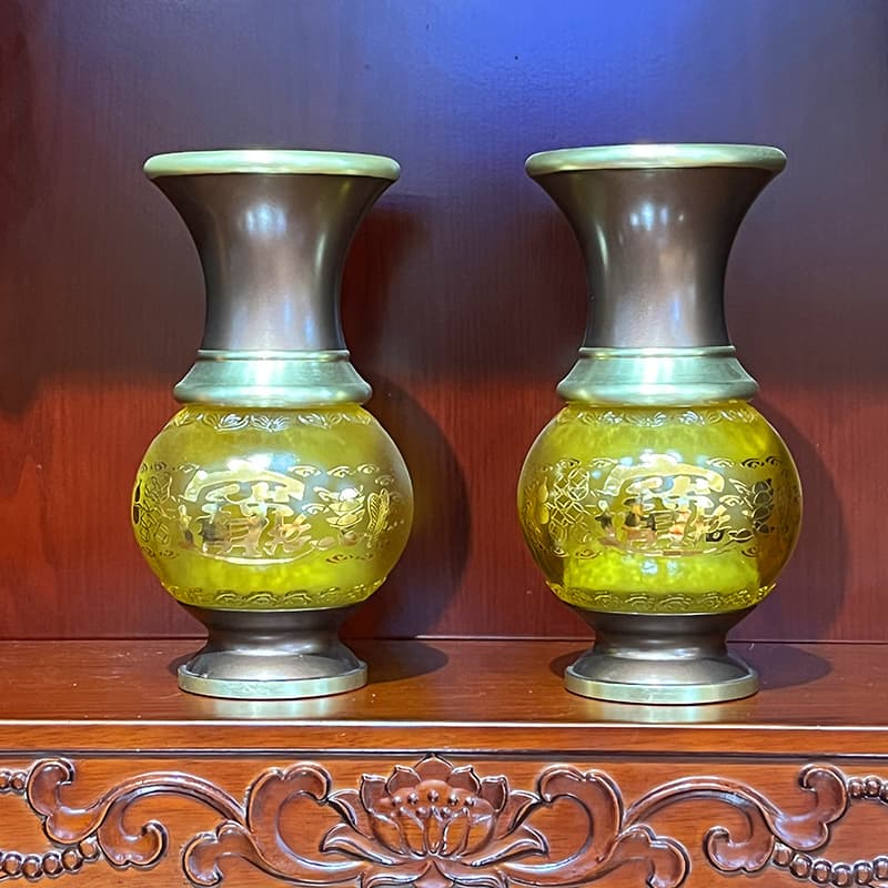 Tangxiu Fragrant Industry Glass Bottle Household Supply Set Dish for Buddha Censer for Guanyin Buddha Hall Complete Set of Ornaments