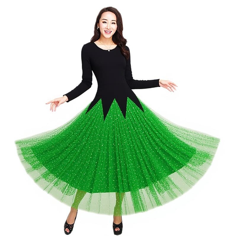 Modern Dance Performance Dress Social Performance Dress Waltz Dress New Style Large Flare Skirt