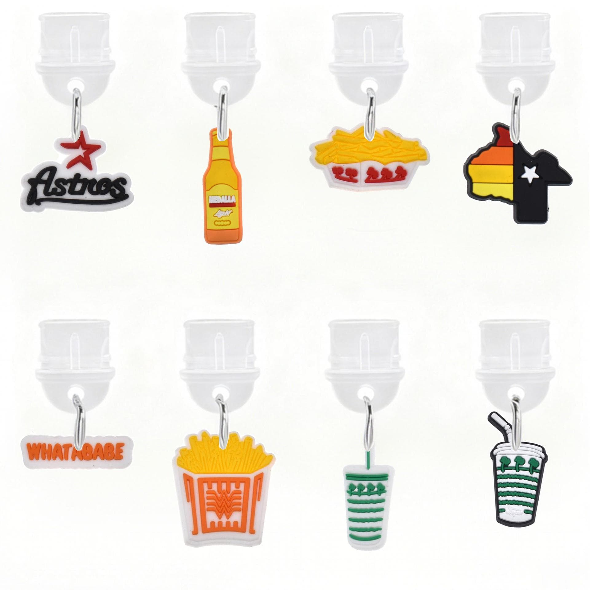 Cross-border Houston Series PVC Soft Rubber Backpack Charm DIY Phone Dust Plug Creative Shape Card