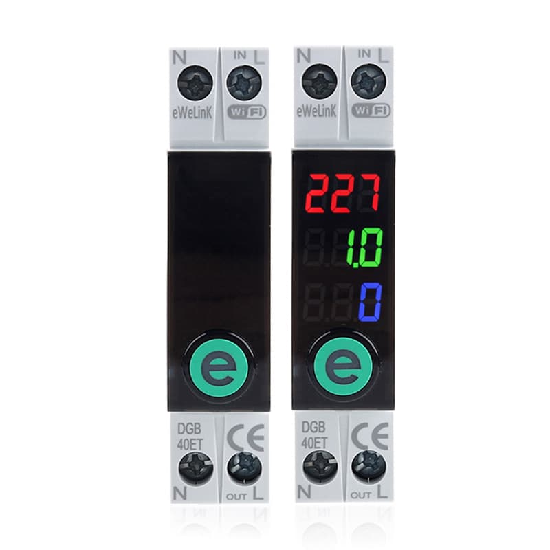 Smart Wifi circuit breaker with metering mobile phone remote control timer switch APP Yiweilian