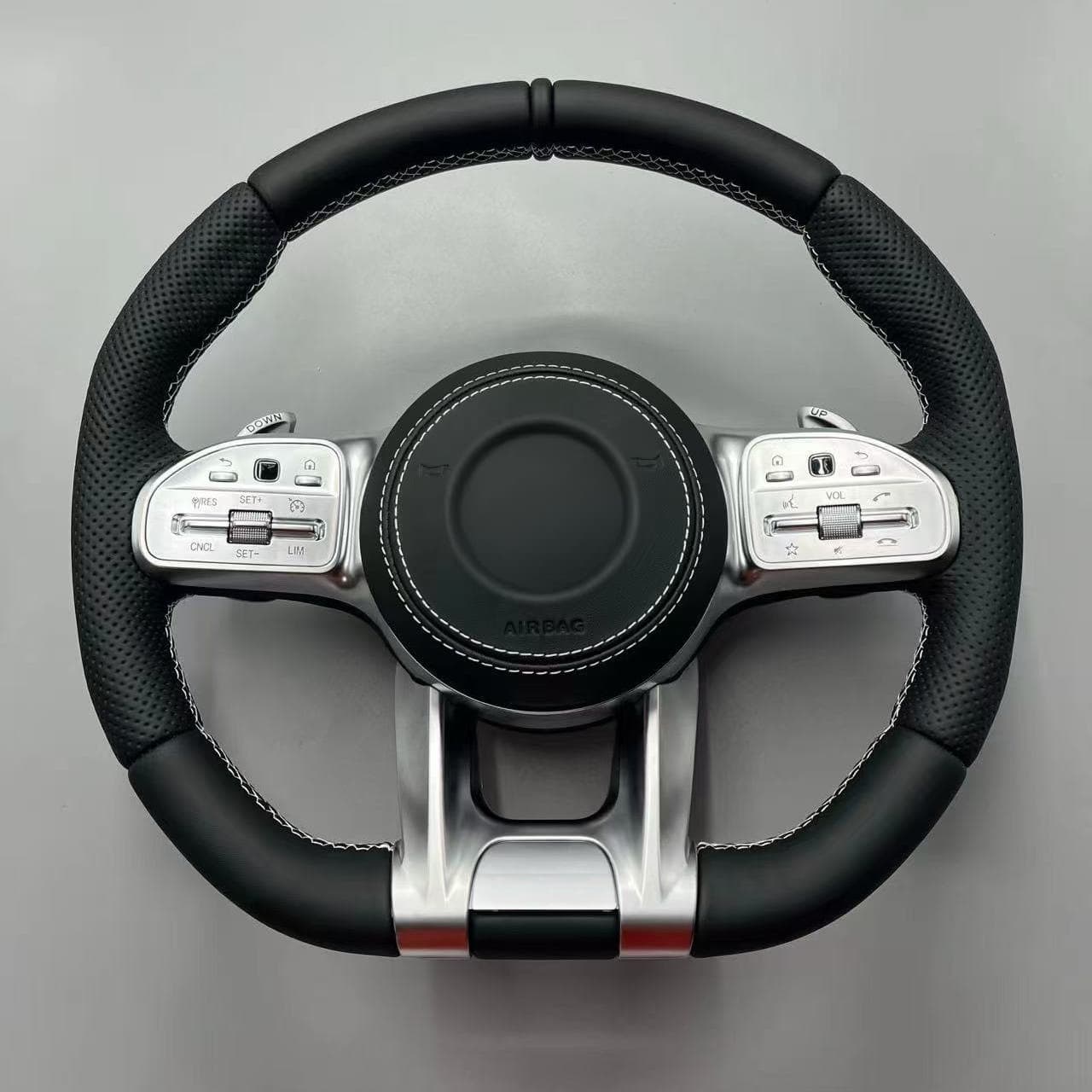 Factory Direct Mercedes-Benz AMG Sport Steering Wheel Assembly Nappa Leather Perforated Style Supports Old-to-New Upgrade