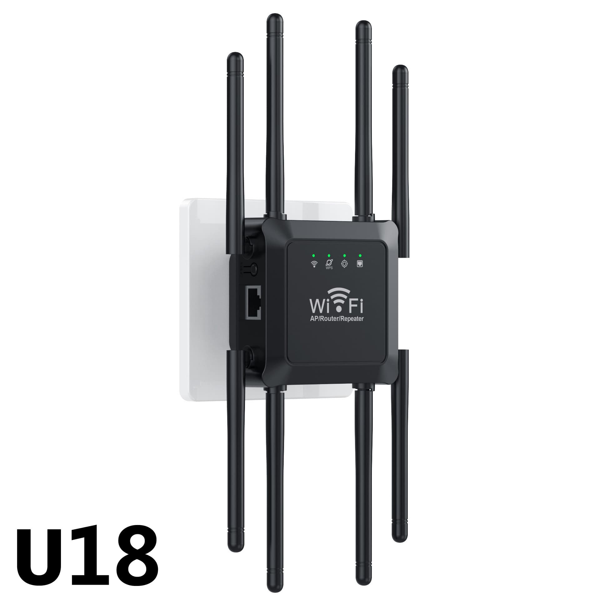 New Eight-Antenna WiFi Wireless Repeater 300M Signal Amplifier Booster Extender Router