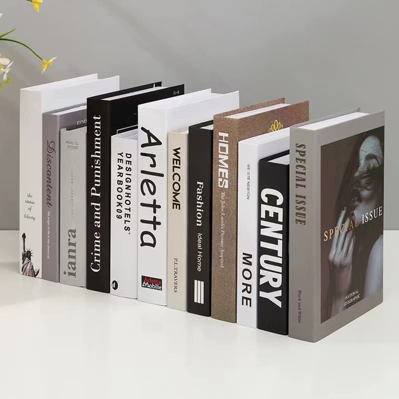 Simple Modern Nordic Style Fake Book Decoration Simulation Book Box Photo Prop Model Living Room Office Decor Book