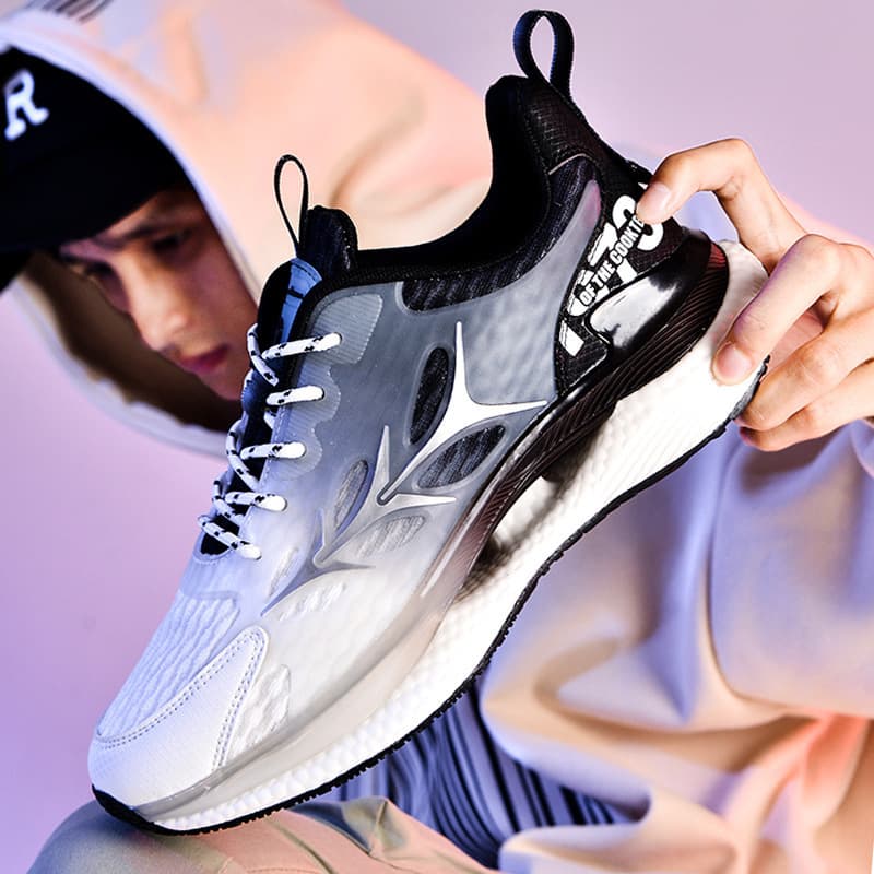 2025 Spring/Summer New Men's Shoes Tiktok Large Size Popcorn Stretch Luminous Youth Sports Men's Shoes