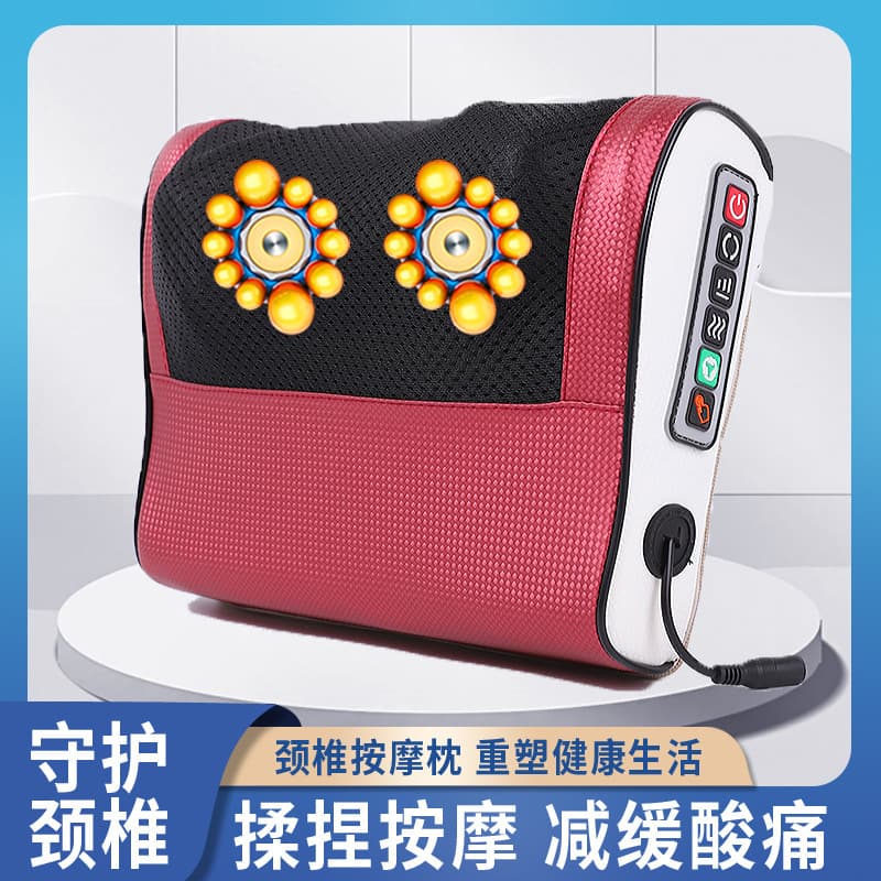 Massage pillow, neck and shoulder massager, multi-functional back heating device for home use, neck and head massager.