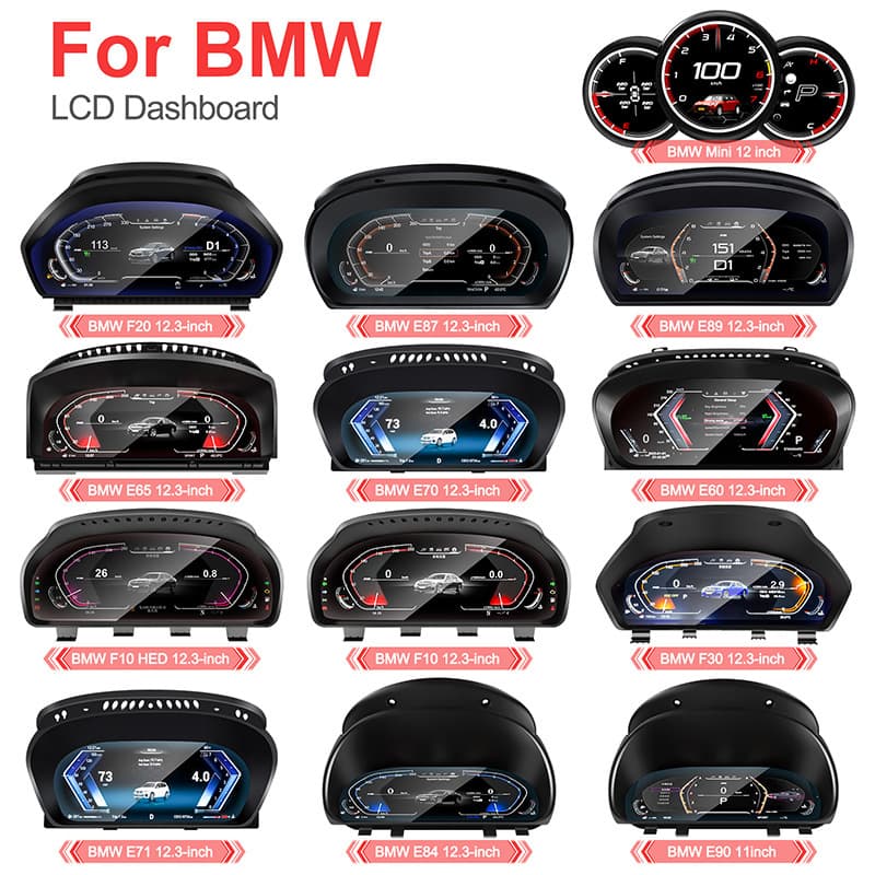 Suitable for BMW 1234567 Series X1 X2 X3 X4 X5 X6 GT Full Series LCD Instrument with HUD Four Theme Switching