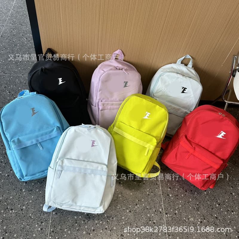 Trendy Large-Capacity Sports Backpack Solid Color School Bag for Middle and High School Students, Outdoor Travel Laptop Backpack