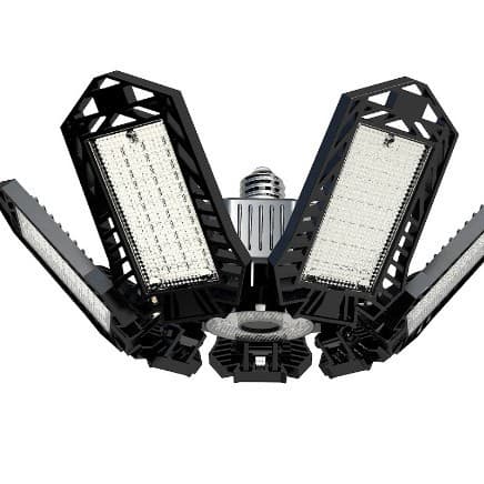 Source Factory New Cross-border L7 Leaf 7+1 LED Garage Light Deformable Foldable Garage Light Industrial Workshop Light