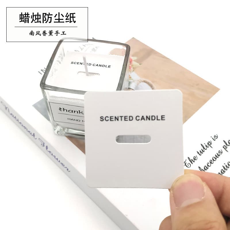 Square Aromatherapy Candle Dust Cover Paper, Handmade DIY Wax Cup, White Cardboard, Coated Paper, Protective Paper 5-6-7cm