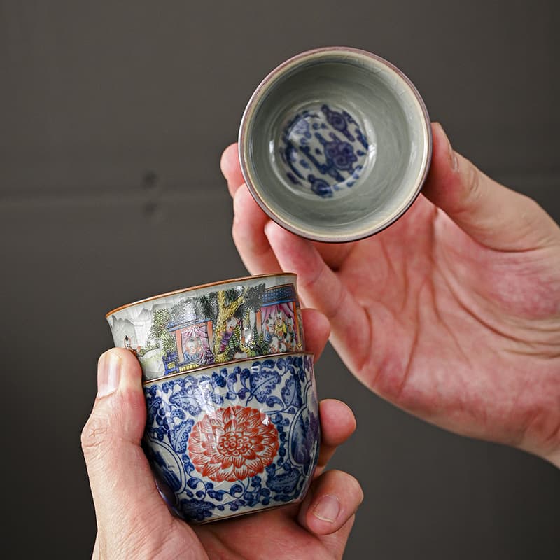 Authentic Chinese Ceramics Old Clay Blue And White Porcelain Owner Cup Tea Cup Gongfu Tea Set Drinking Cup Water Bowl Personal Single Cup