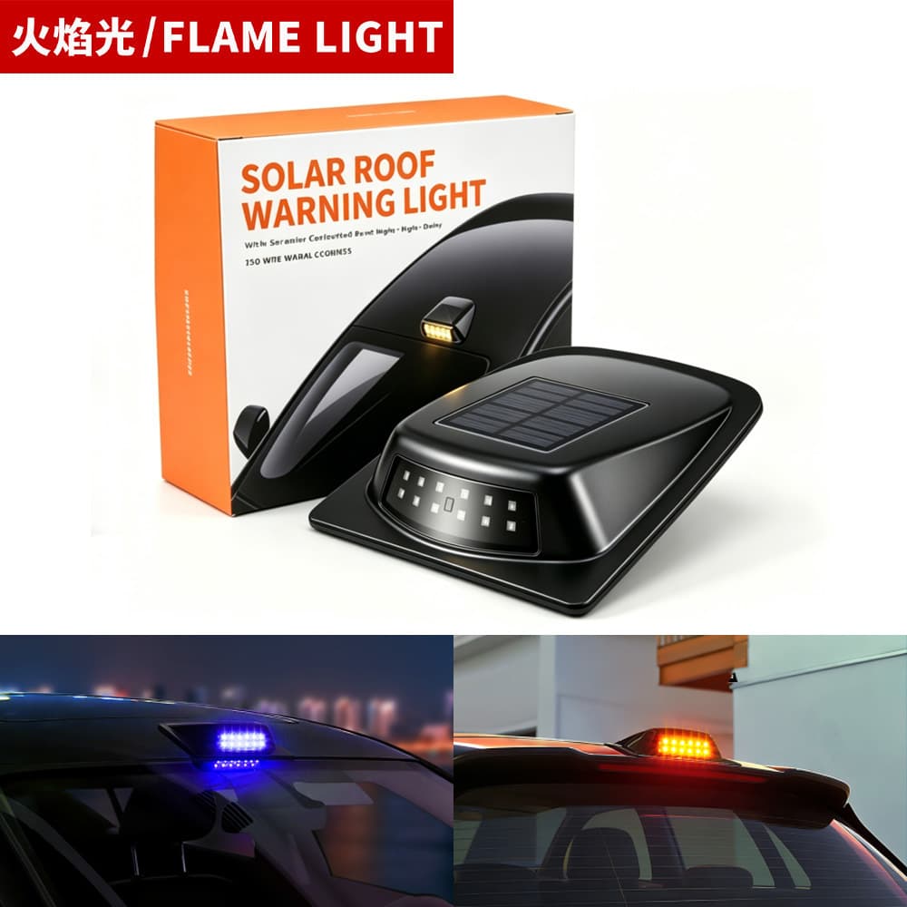 Cross-border Car Solar LED Radar Cover Laser Light Vehicle Warning Strobe Light Personalized Protection Accessory