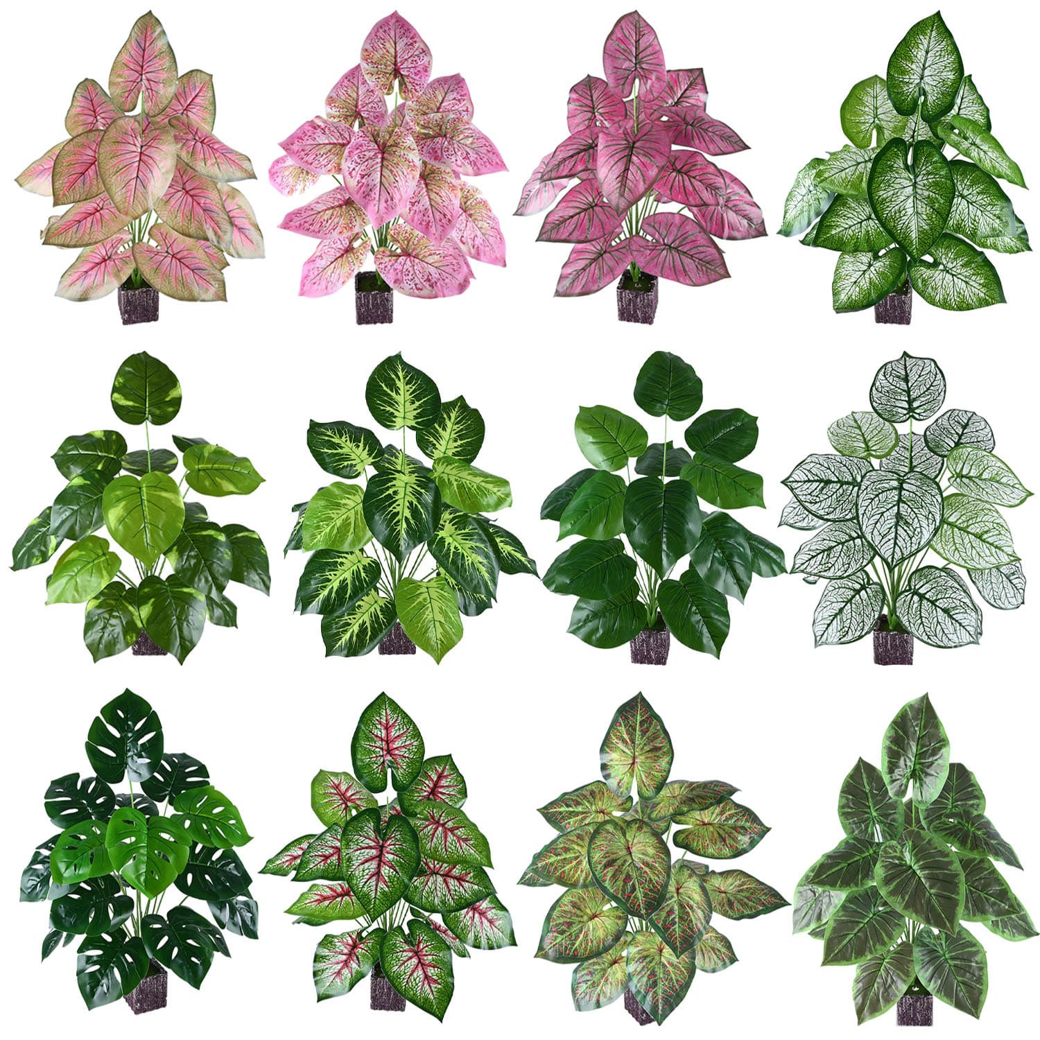 Cross-border hot-selling simulated green plant 18-leaf potted plant scene decoration fake green plant hotel shopping mall landscaping fake plant
