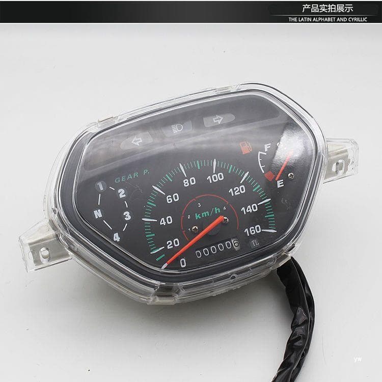 Curved Beam Motorcycle TBT110 Tachometer Odometer Speedometer Instrument Assembly Plastic Shell Accessories