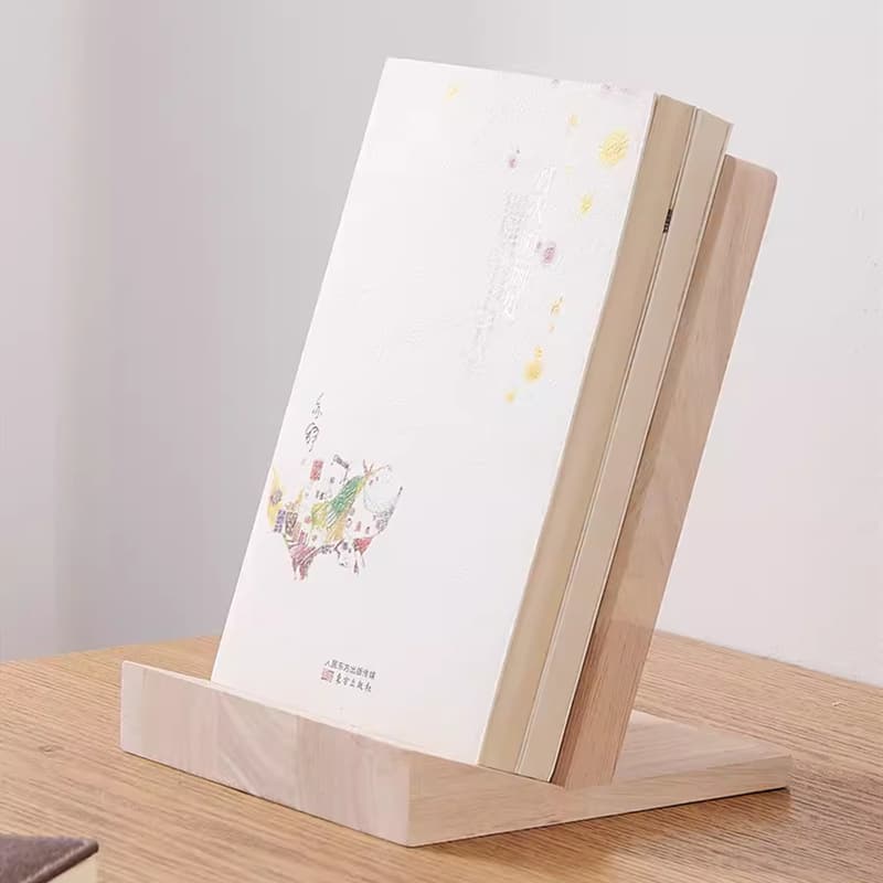 Wooden Bookend Book Stand Solid Wood Bookstore Flat Tablet Holder Compatible with Tsutaya Books Xinhua Bookstore