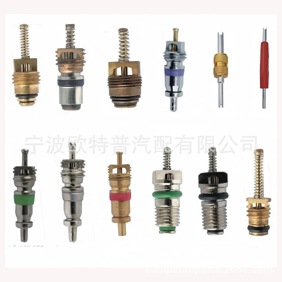 Automotive AC Valve Core R134A Air Conditioning Pipe Charging Valve High Pressure Valve Core High and Low Pressure Valve Core