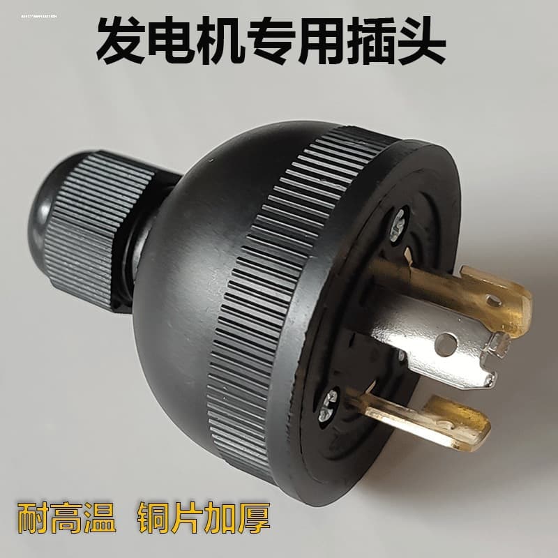 Gasoline Generator 220V Special Plug Socket Copper Single Accessories Set Conversion Head Anti-Drop Output Power