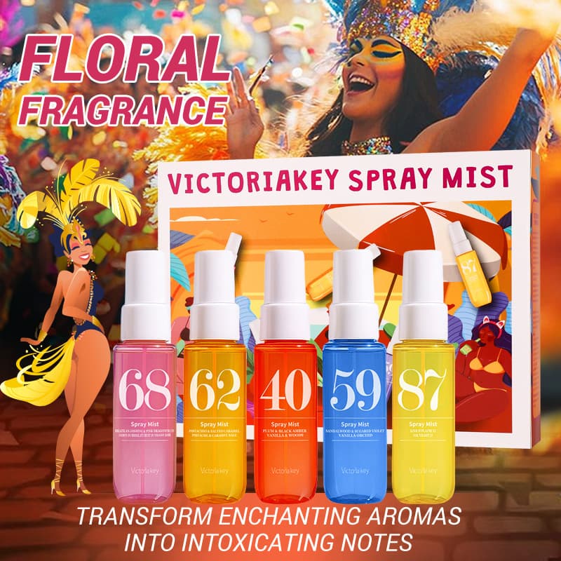 Digital Fragrance Spray Bottle, Dual-Use for Hair and Body, Brazilian Perfume, Alcohol-Free, Beach Scent