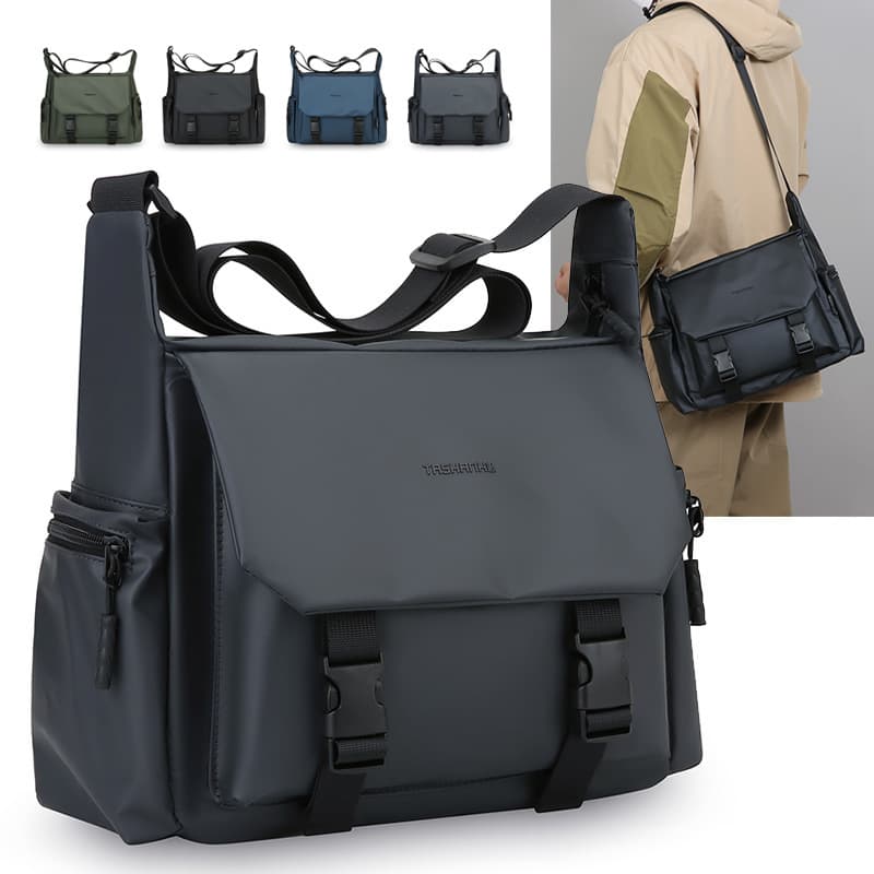 Convenient large capacity crossbody bag men's trendy fashion commuter minimalist messenger backpack multifunctional waterproof versatile single shoulder bag