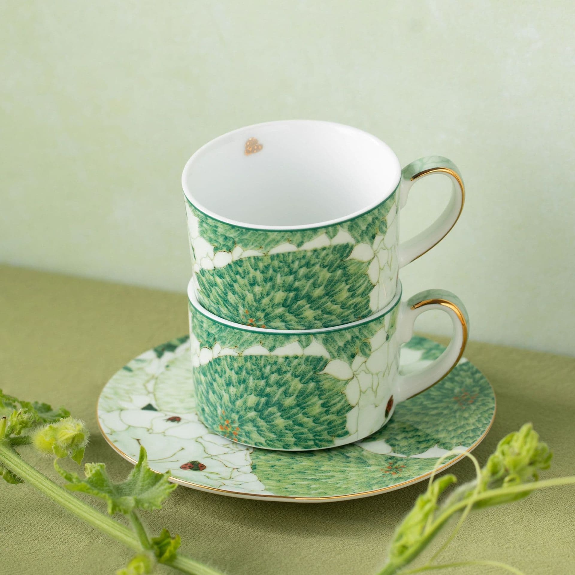 Aowei Light Luxury High White Porcelain Coffee Cup with Saucer Afternoon Tea Coffee Set Tea Set Mug Fruit Plate Bowl Dish Set