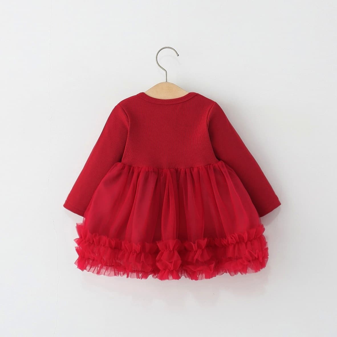 3522 Autumn Baby Girl Long-Sleeve Tulle Princess Dress New Children's Dress for Toddlers Birthday Party Gown