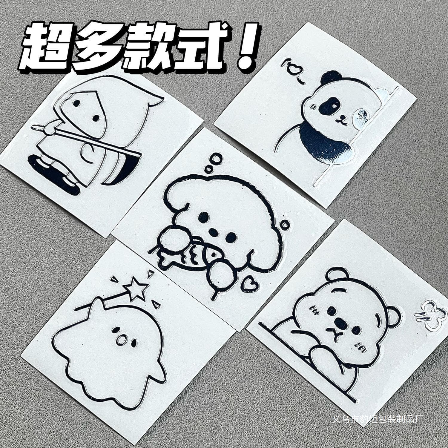 Wholesale Cartoon Winnie the Pooh Metal Stickers, Cute Panda Waterproof Stickers for Phone, Computer, Notebook Decoration