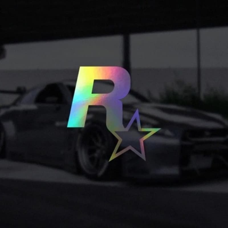Car Sticker JDM Tuning Electric Game Accessories GTA5 Racing R Star Car Sticker Triangular Window Sticker Fuel Tank Cap Sticker