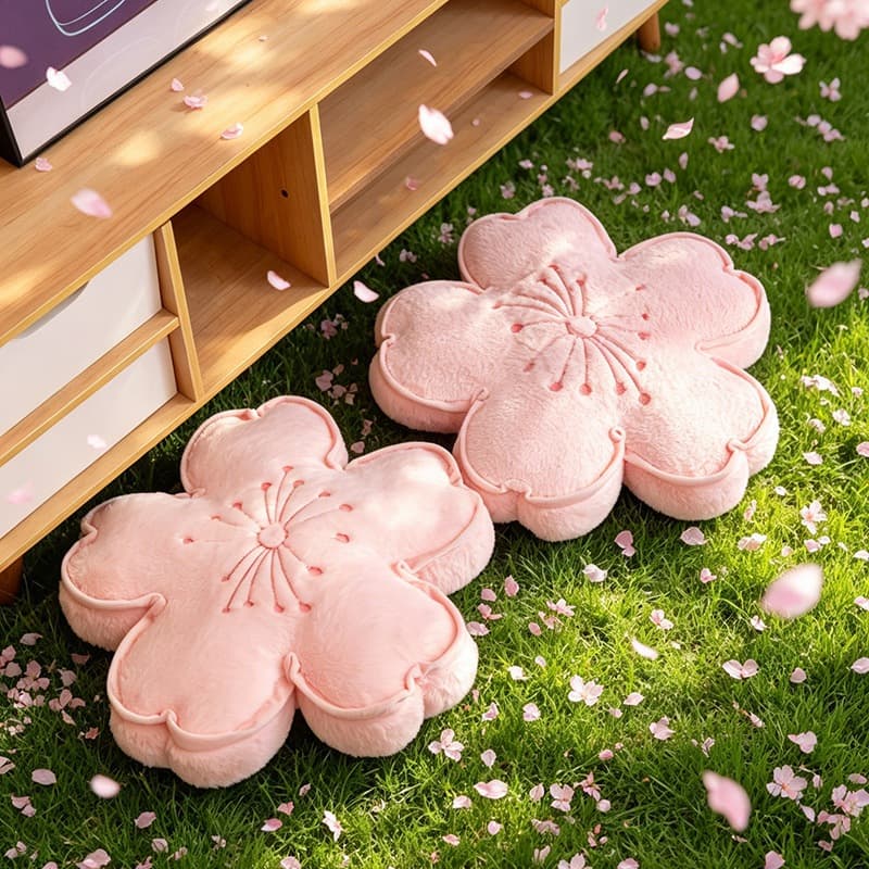 Flower pillow girl heart pink pillow cushion cherry blossom pillow girl photo background decorative cushion cushion cushion