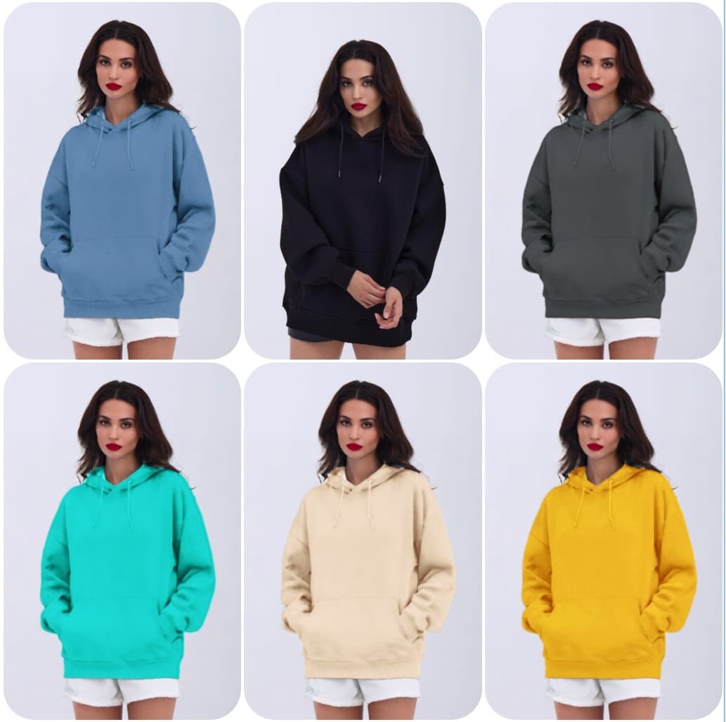 Women's Oversized Hoodie, Thick and Loose Fit, Fleece-Lined, American High Street Style, Youth Hooded Sweatshirt for Fall and Winter