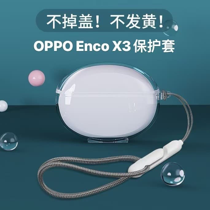 New OPPO Enco X3 Earphone Case Compatible with OPPO Enco X3 Wireless Bluetooth Headphones Shell Transparent