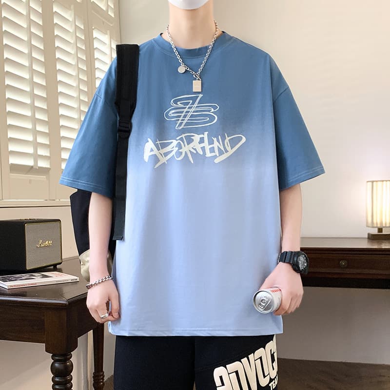 High School Student 17 Short Sleeve T-Shirt Men Summer Loose Fit Junior 16 Clothes Boys Top Teen T-Shirt Men's Wear
