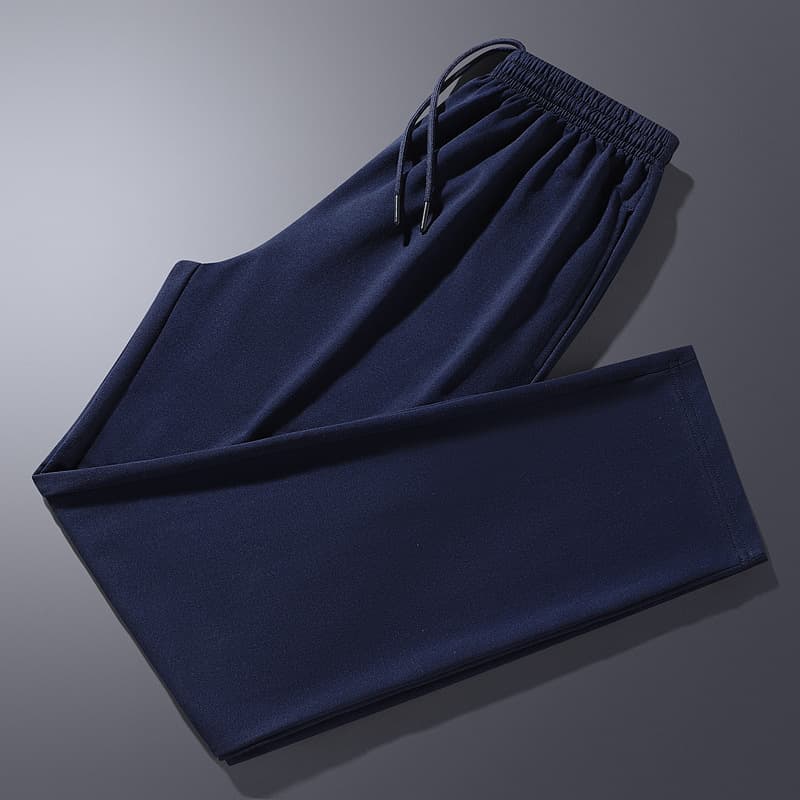 School Uniform Pants Navy Blue Two-Stripe Straight-Leg Sweatpants for Middle and Primary School Students Dark Blue Long Pants Group Pants
