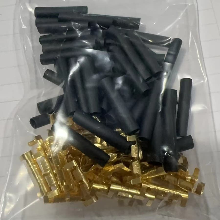 453U type terminal lug wire butt cold end with heat shrinkable tube 0.3-1.5mm2 50pcs/100pcs