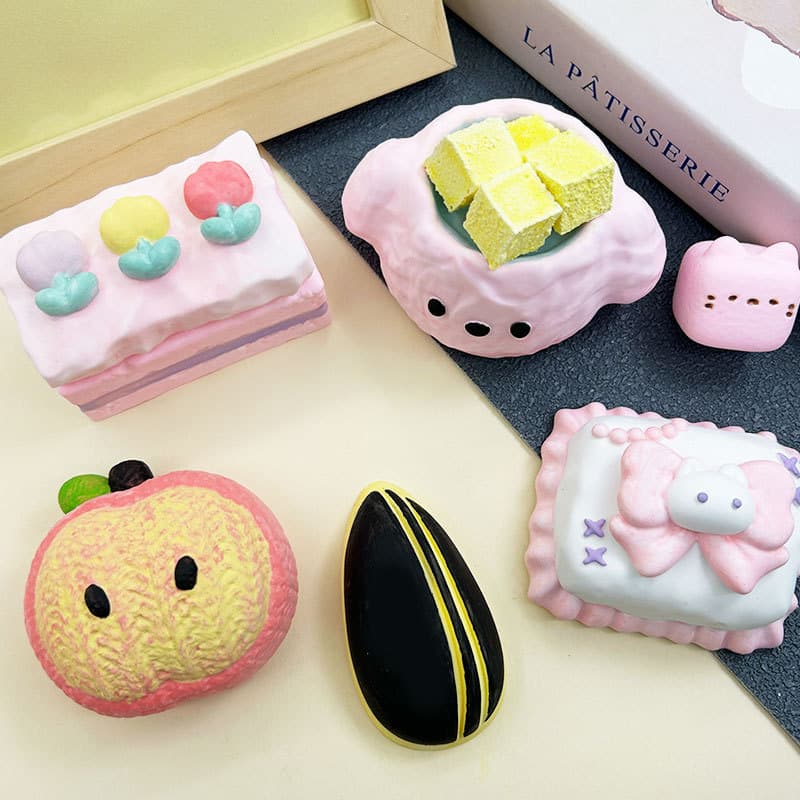 Puppy Pudding Bowl Tulip Cake Chunky Melon Seed Squeeze Toy Silicone Mold Sleepy Cat Cake Chocolate Mold