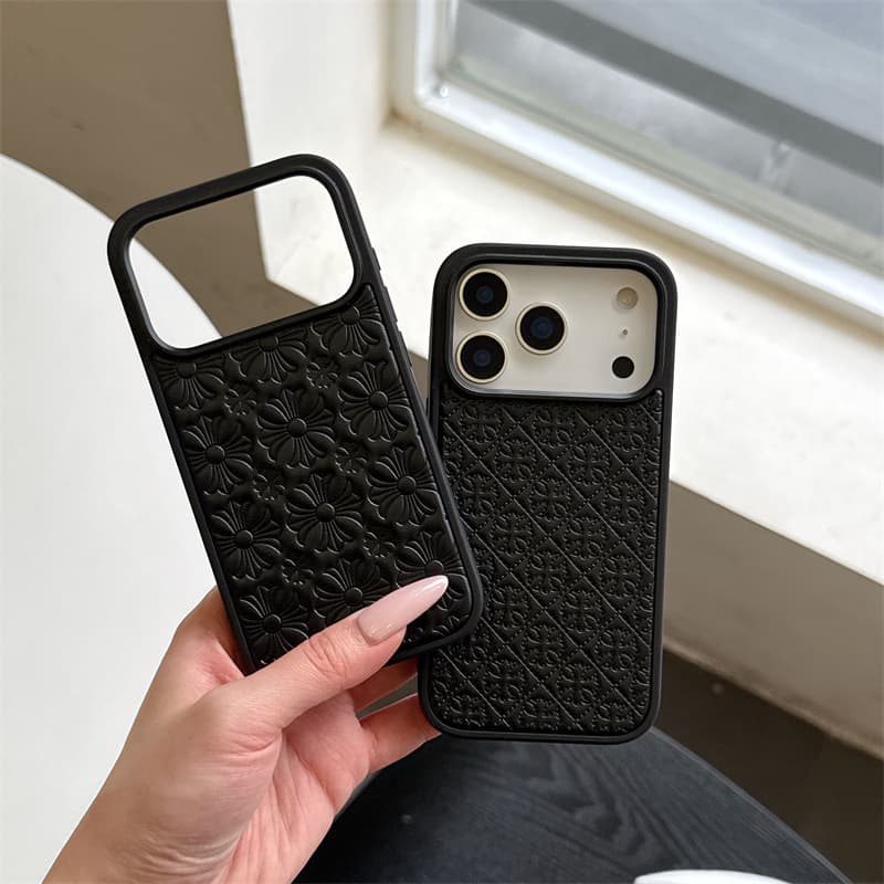 New Leather Trendy Chrome Hearts 17 Pro Max Phone Case Compatible with Apple iPhone 16 Cross-Border Anti-Drop Case