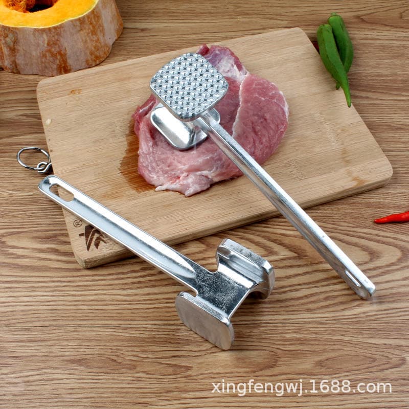 Home Use Meat Hammer Aluminum Alloy Steak Hammer Dual-Side Meat Crusher Various Sizes Solid Large Cutlet Hammer Kitchen Tool