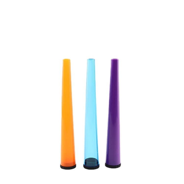 New 110mm Plastic Conical Tubes, Portable Sealed Paper/Plastic Horn Tubes with Lids for Cigarette Rolling Empty Tubes