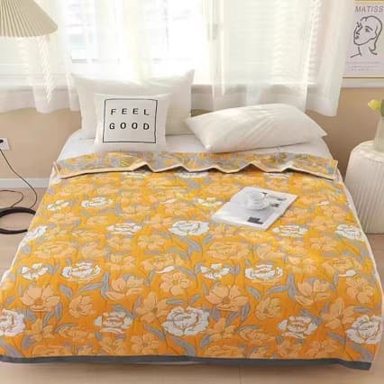 Multi-layer gauze air-conditioning quilt double blanket household summer cool quilt bed cover quilt towel quilt foreign trade company lunch blanket