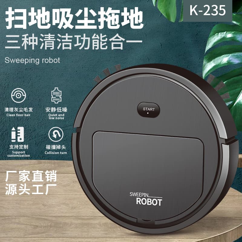 Cross-border intelligent robotic vacuum cleaner, home automatic sweeping, vacuuming, mopping, cleaning, USB rechargeable vacuum cleaner, gift.
