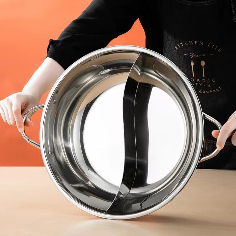 Daily Use Tableware/hot Pot/stainless Steel 8-person Hot Pot Lid Trivet Spoons