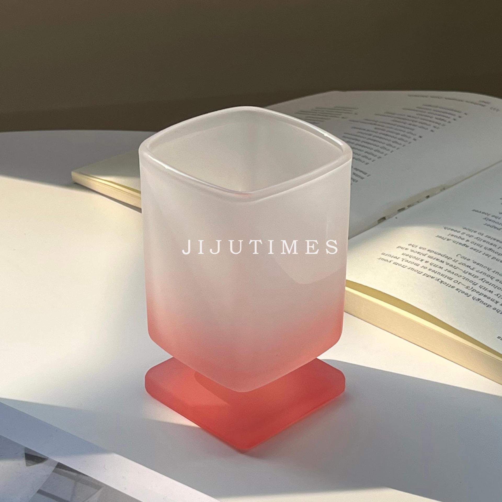 Vintage Niche Design Maillard Low-Foot Glass Cup Ins Style Juice Cup Sparkling Water Cup Cocktail Cup