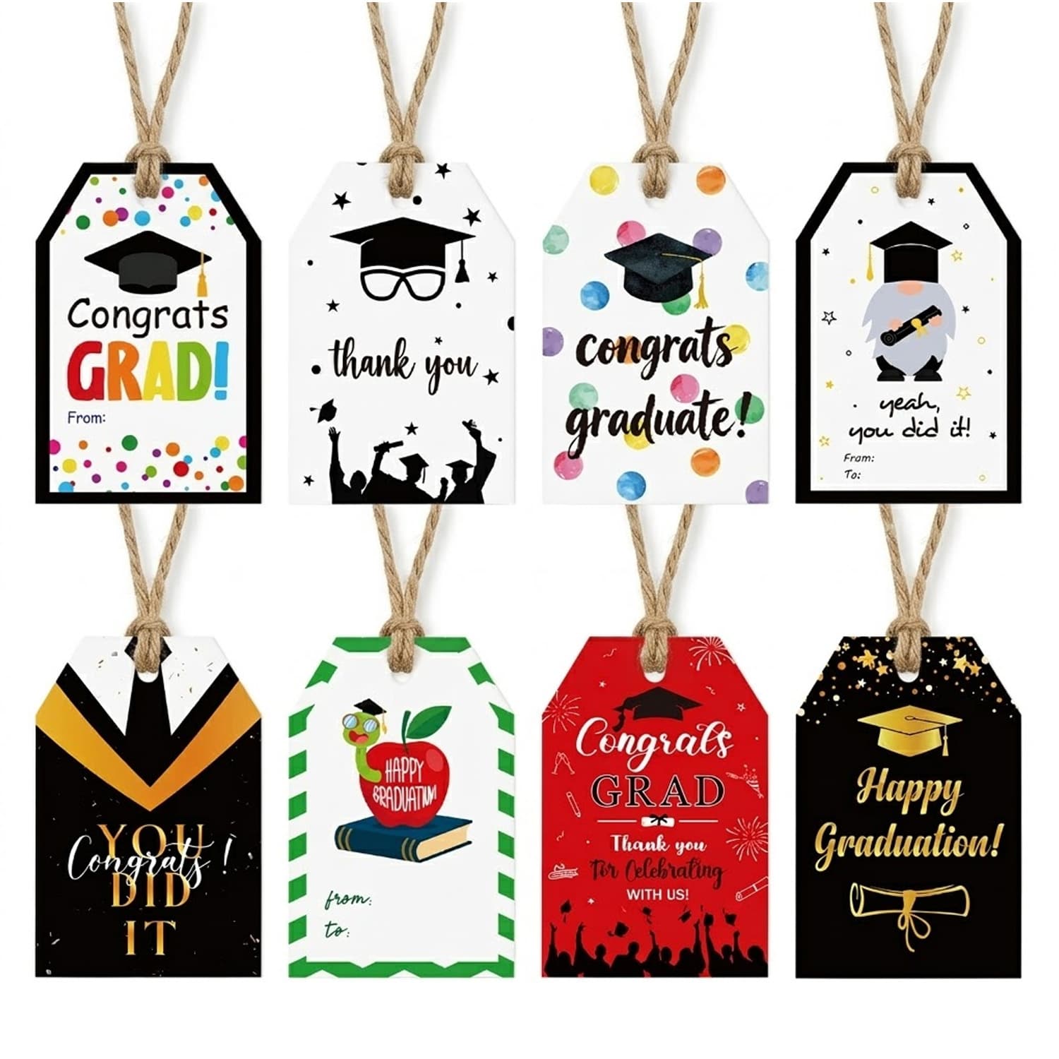 Cross-border graduation season tag card graduation party ceremony bouquet pendant bachelor's hat decoration tag paper card in stock