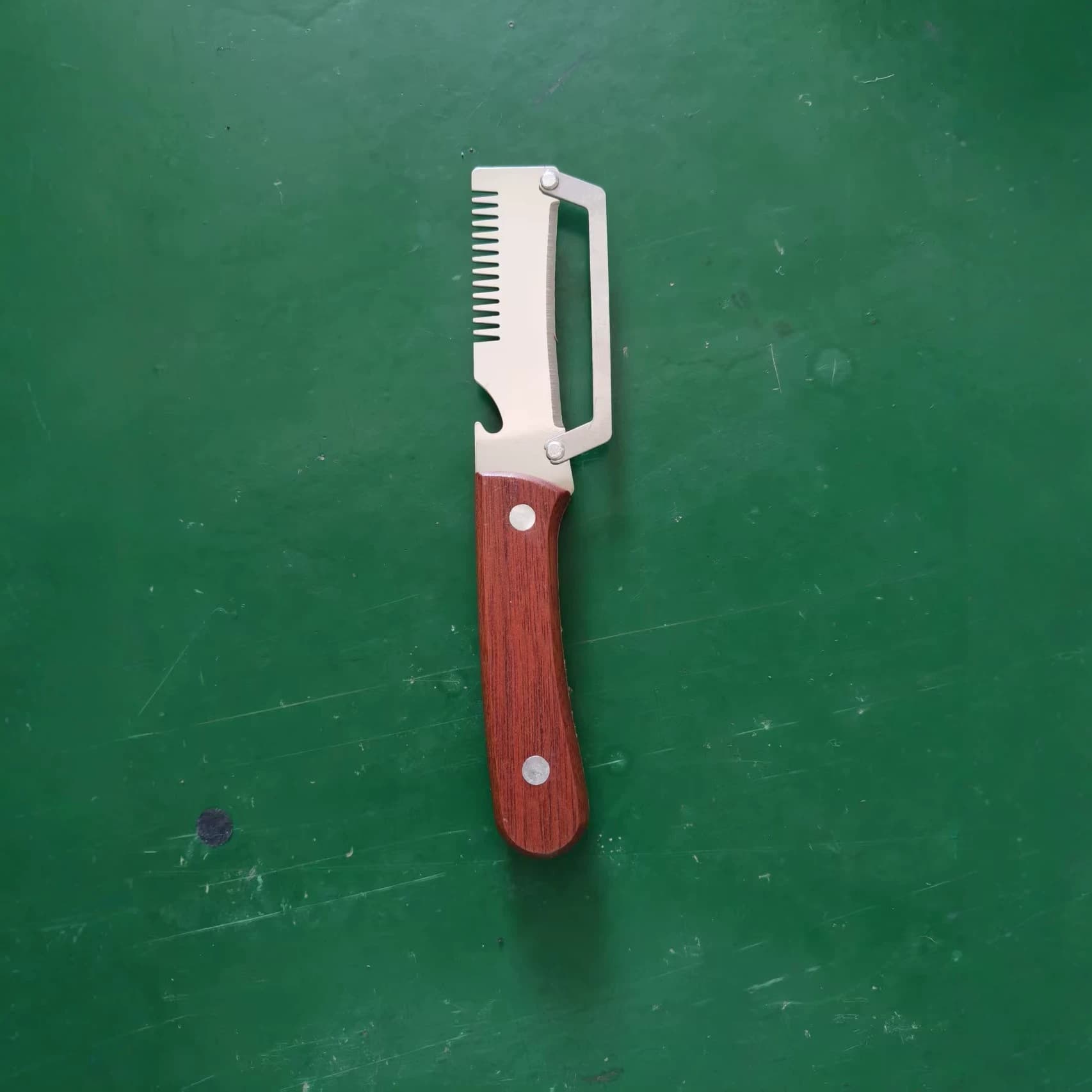 2-in-1 Serrated Peeler and Scallion Shredder Stainless Steel Scallion Tool Kitchen Fruit Peeler Vegetable Peeler Sugarcane Knife