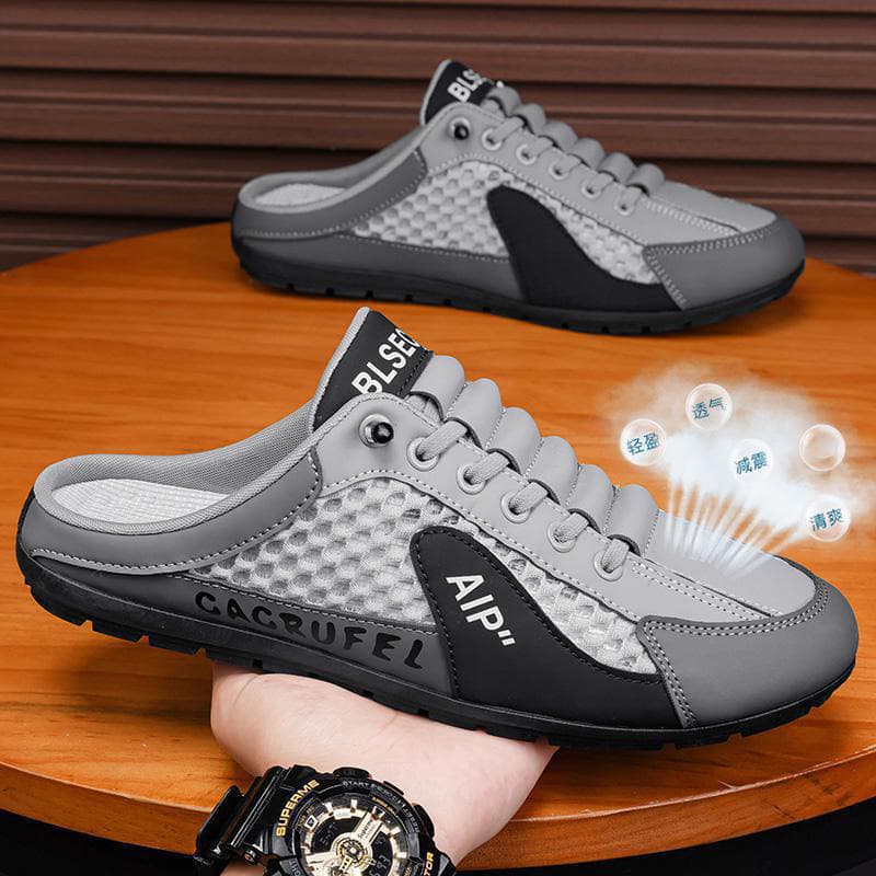 New Half-Slip Casual Men's Shoes Trendy Versatile Loafer Slip-On Half-Moccasin Men's Sneakers