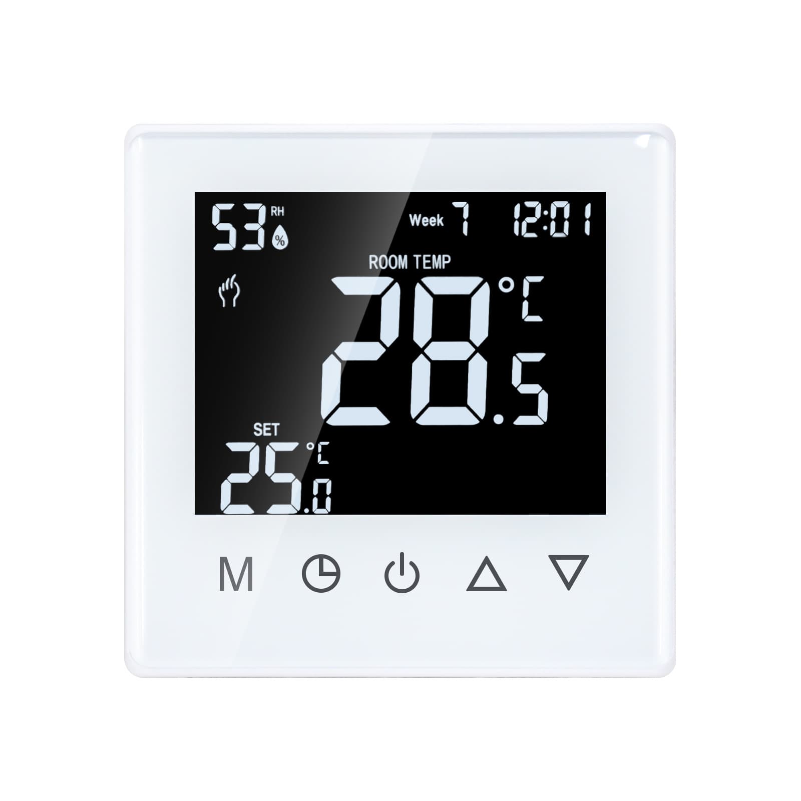 ZIGBEE Smart WiFi Thermostat is suitable for water/electric underfloor heating/gas/water wall-hung boilers.
