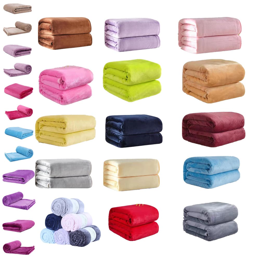Cross-border factory direct supply flannel blanket, coral fleece blanket solid color blanket summer blanket thin quilt