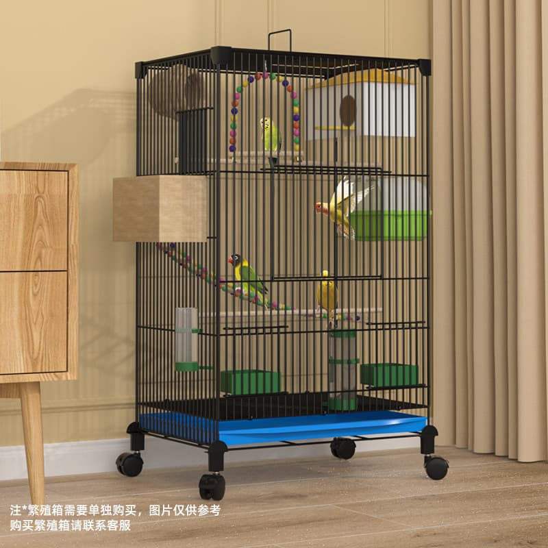 Parrot Cage Secure Bird Cage Tall Xuanfeng Cage Assembly Budgie Cage Deluxe Breeding Cage