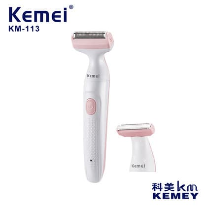 Kemei KM-113 Electric Hair Trimmer for Women, Portable Multifunctional, Cross-border, Full Body Washable, Underarm and Bikini Area Hair Removal