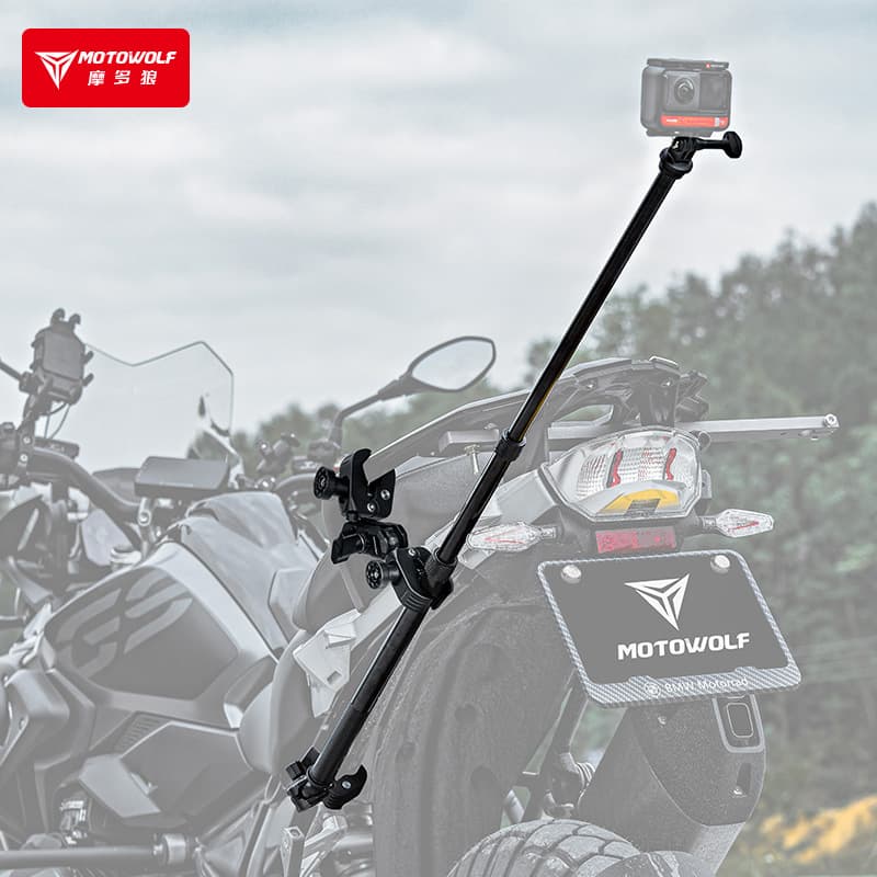 Motorcycle riding shooting bracket multi-functional shooting recorder bracket outdoor riding camera selfie stick bracket